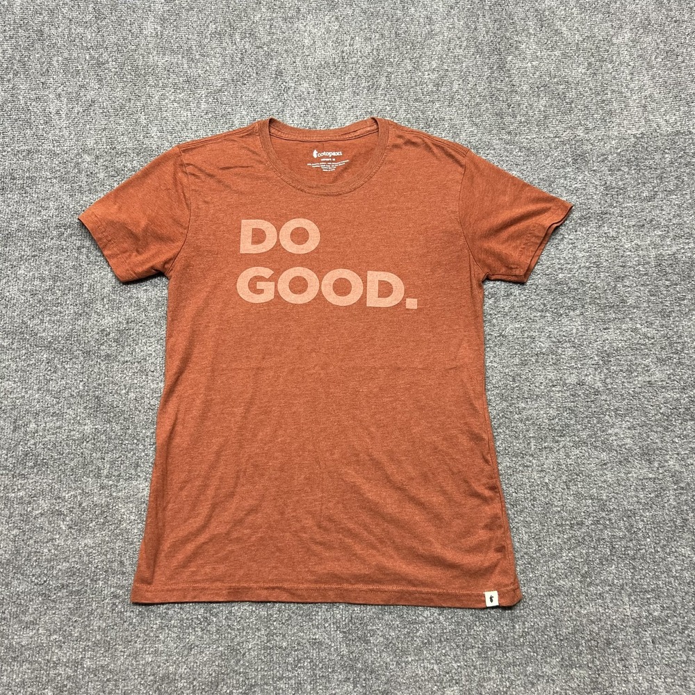 Cotopaxi Shirt Womens XS Orange Do Good Graphic Short Sleeve Crew Neck Tee
